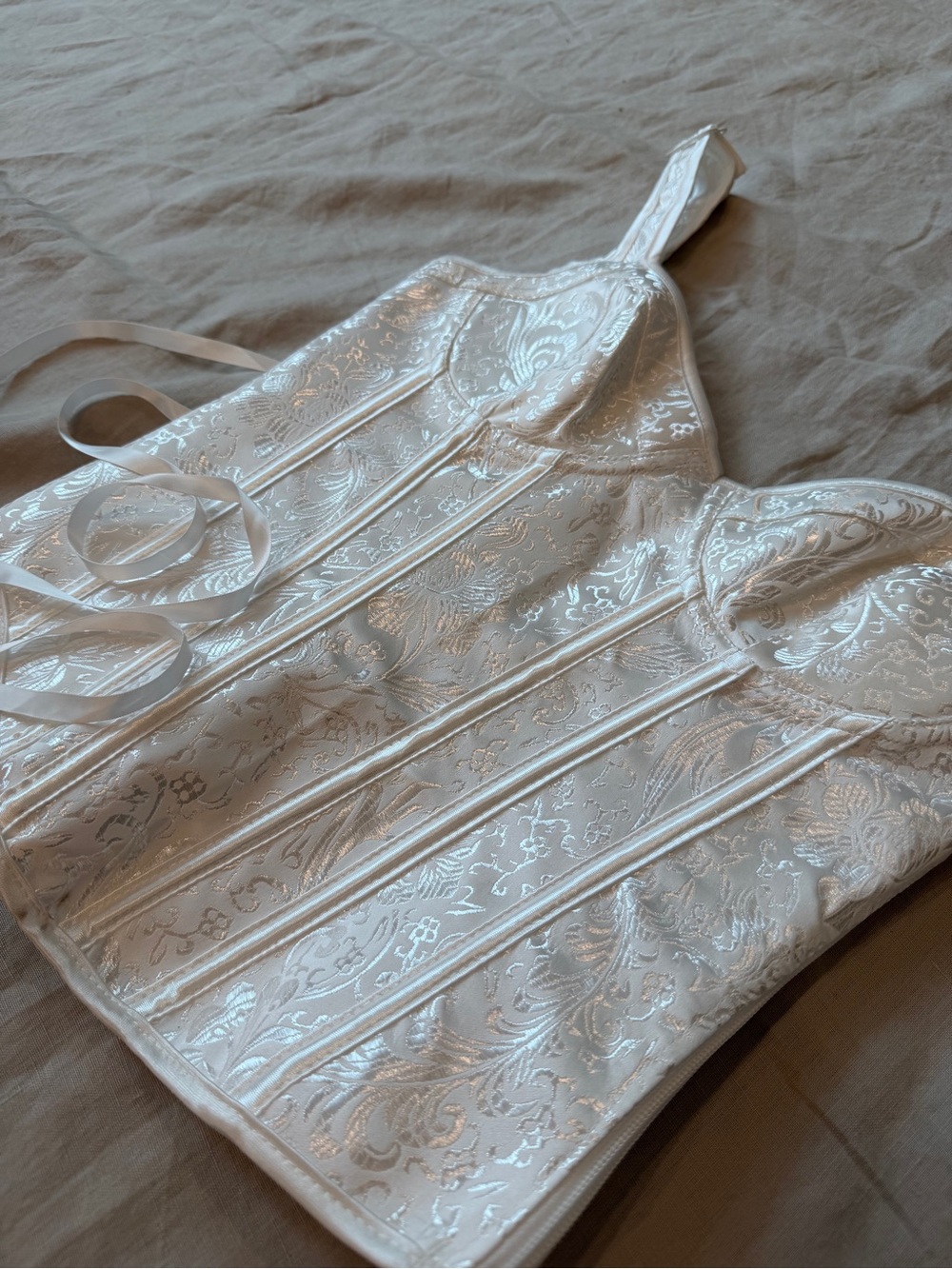 NWT White Lace Corset Top xs to small - Picture 6 of 14